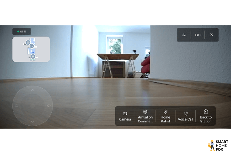 Live Bilder von der Wohnung sind in der DEEBOT X2 Handy-App zu sehen.